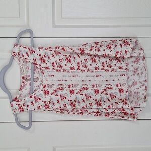 Tucker + Tate High Low Lace Floral Tank Top Size XL (14/16)